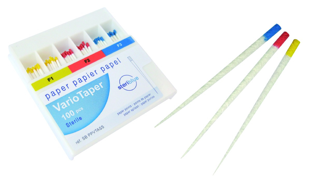 Pointes Papier Variotaper STERIBLUE - Assortiment - Boîte de 100 Pointes Papier Variotaper STERIBLUE - Assortiment - Boîte de 100