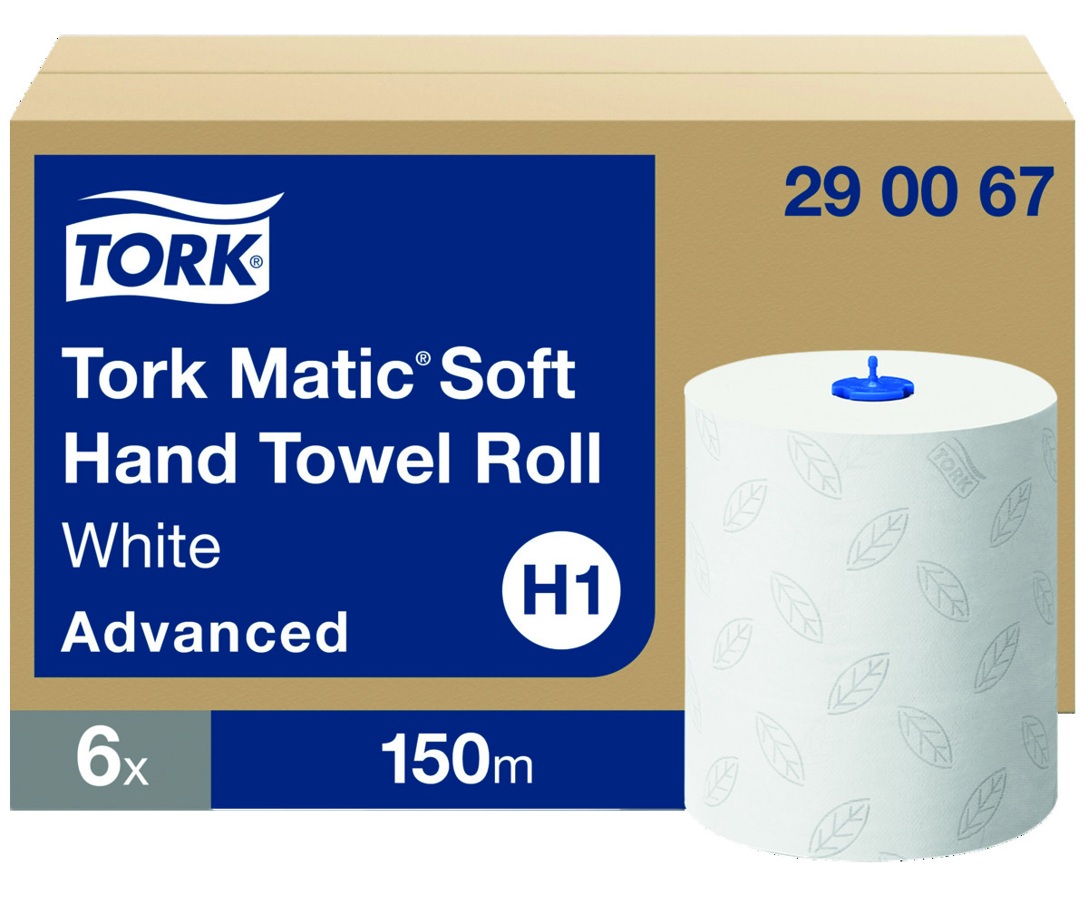 Essuie mains rouleaux  Tork Matic rouleaux de 150m - Lot de 6 - 290067- TORK 