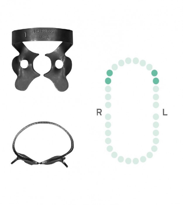 Crampon à digue 1 HU FRIEDY - Black line RDCM1X HU Crampon à digue 1 HU FRIEDY - Black line RDCM1X HU