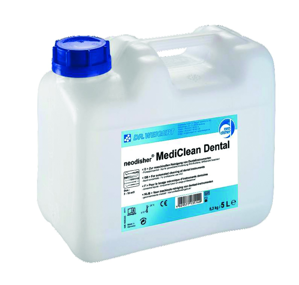 Neodisher Mediclean Dental Dr WEIGERT - Bidon de 5L Neodisher Mediclean Dental Dr WEIGERT - Bidon de 5L