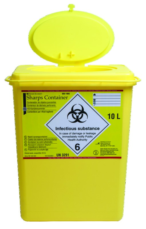 CONTENEUR OBJETS TRANCHANTS 10L HENRY SCHEIN CONTENEUR OBJETS TRANCHANTS 10L HENRY SCHEIN