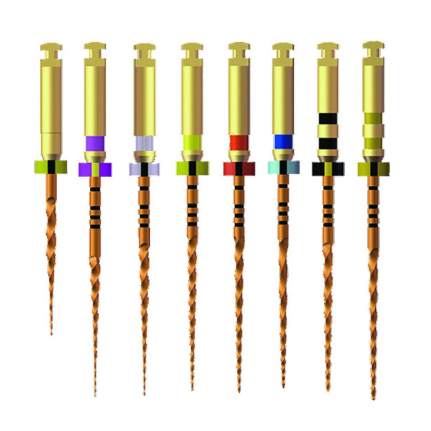 Limes Rotary NiTi U HENRY SCHEIN - Assortiment 25mm - Lot de 6 Limes Rotary NiTi U HENRY SCHEIN - Assortiment 25mm - Lot de 6