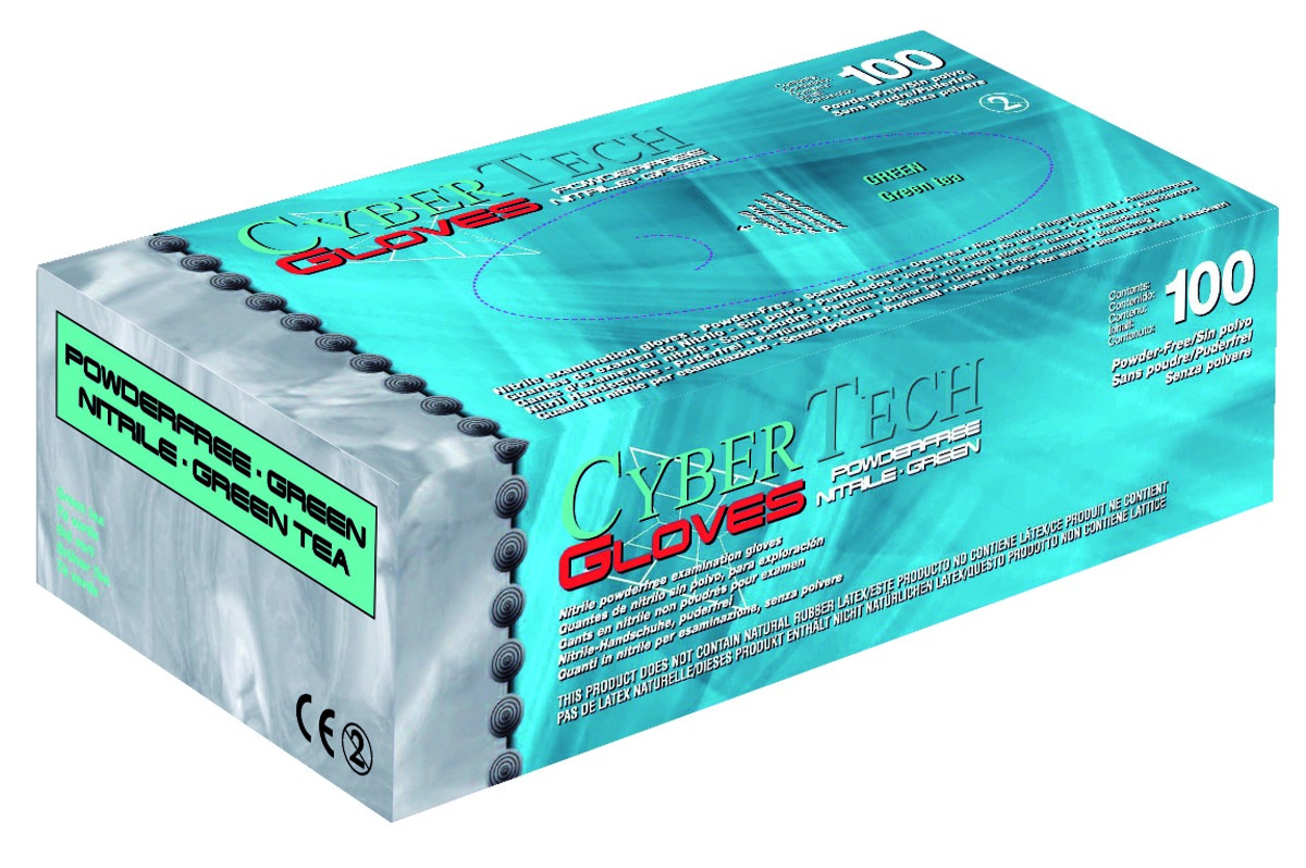 Gants Nitrile sans Poudre CYBERTECH