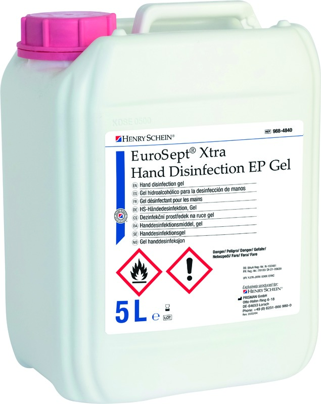 Eurosept Xtra Gel Hydroalcoolique - 5L - HENRY SCHEIN Eurosept Xtra Gel Hydroalcoolique - 5L - HENRY SCHEIN